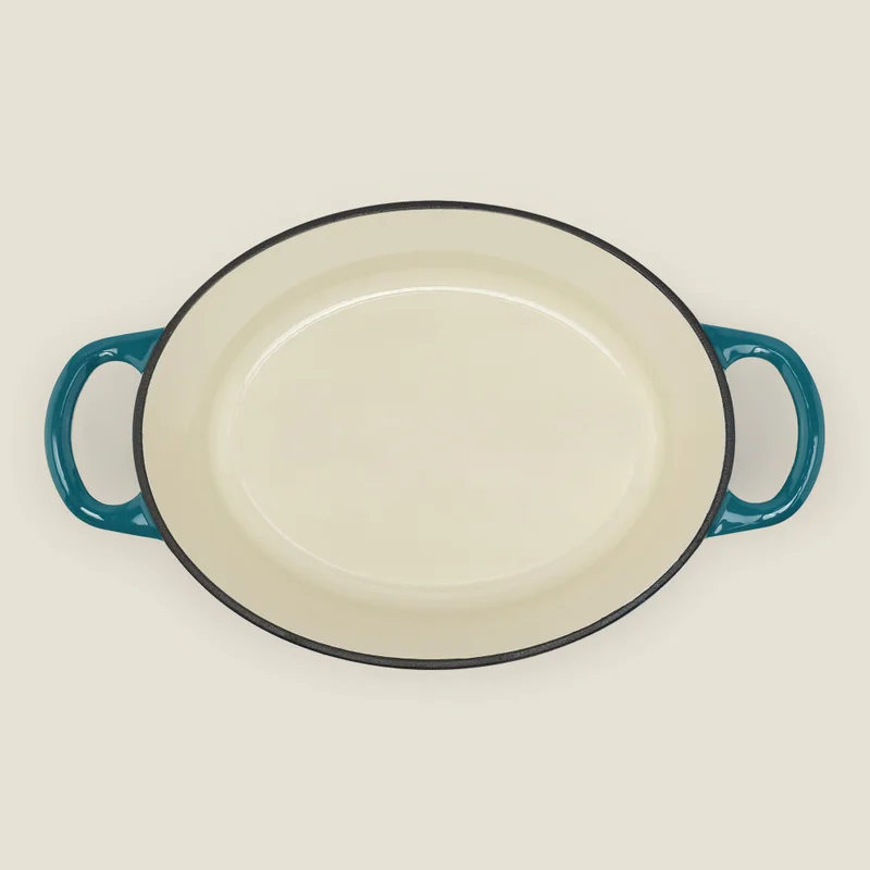 سيمبلي كيتشن CAST IRON DUTCH OVEN OVAL 39CM OMBRE TURQUOISE