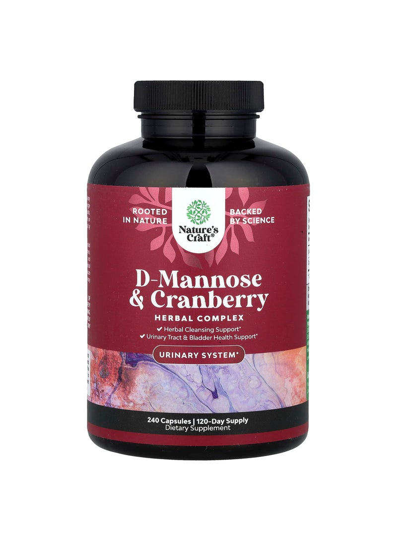 D-Mannose & Cranberry, 240 Capsules