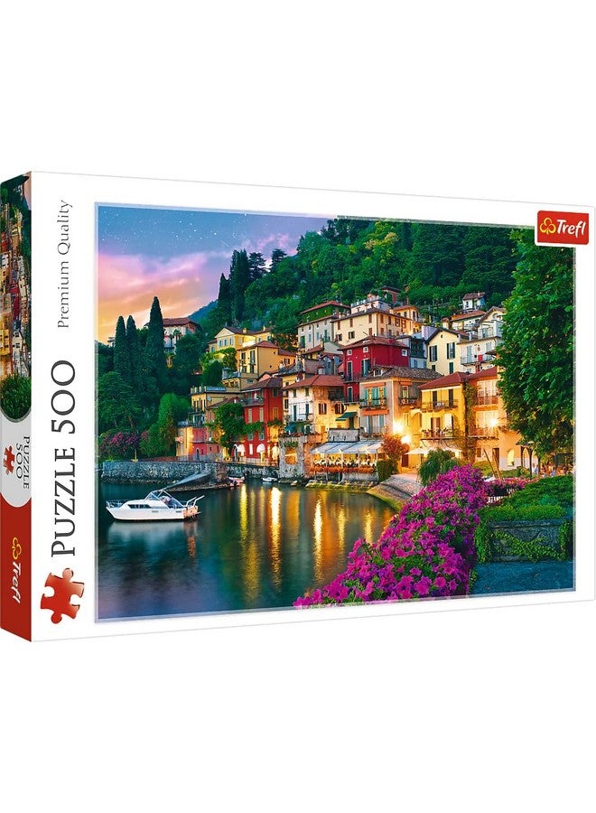 Trefl Lake Como, Italy 500 Piece Jigsaw Puzzle Red 19"x13" Print, DIY Puzzle, Creative Fun, Classic Puzzle for Adults and Children from 10 Years Old - Image 1