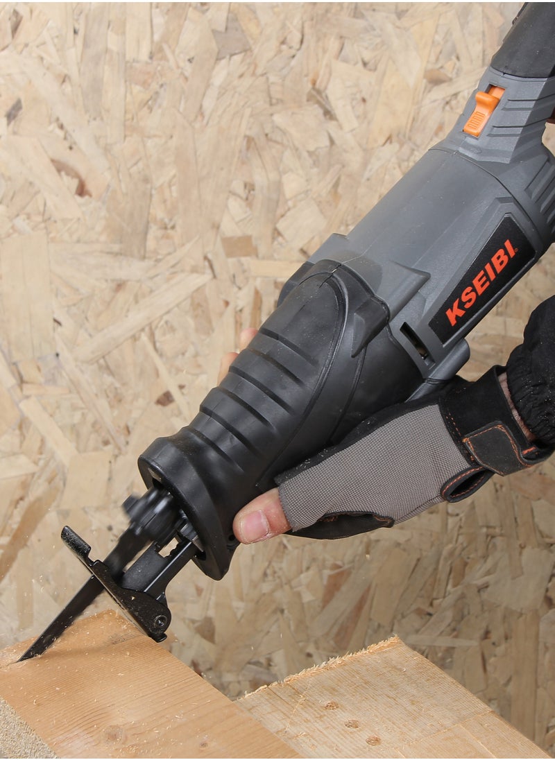 KSEIBI - Reciprocating Saw 850w, High Performance, Sawing Capacity in Wood 180 Mm, In Metal 30 Mm, 2 Saw Blade for Woods/Metal/Plastic Cutting, Plumbing, Demolition Work, Pruning and Landscaping, Metal Cutting - Image 1