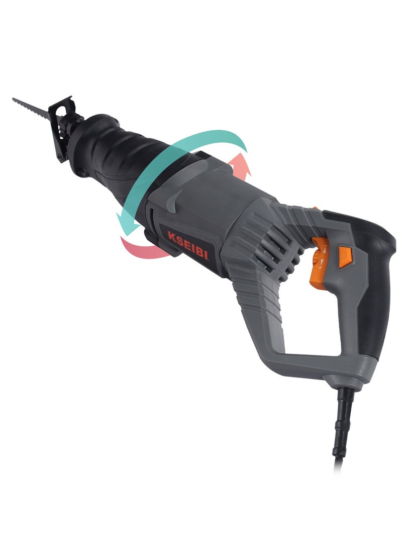 KSEIBI - Reciprocating Saw 850w, High Performance, Sawing Capacity in Wood 180 Mm, In Metal 30 Mm, 2 Saw Blade for Woods/Metal/Plastic Cutting, Plumbing, Demolition Work, Pruning and Landscaping, Metal Cutting - Image 1