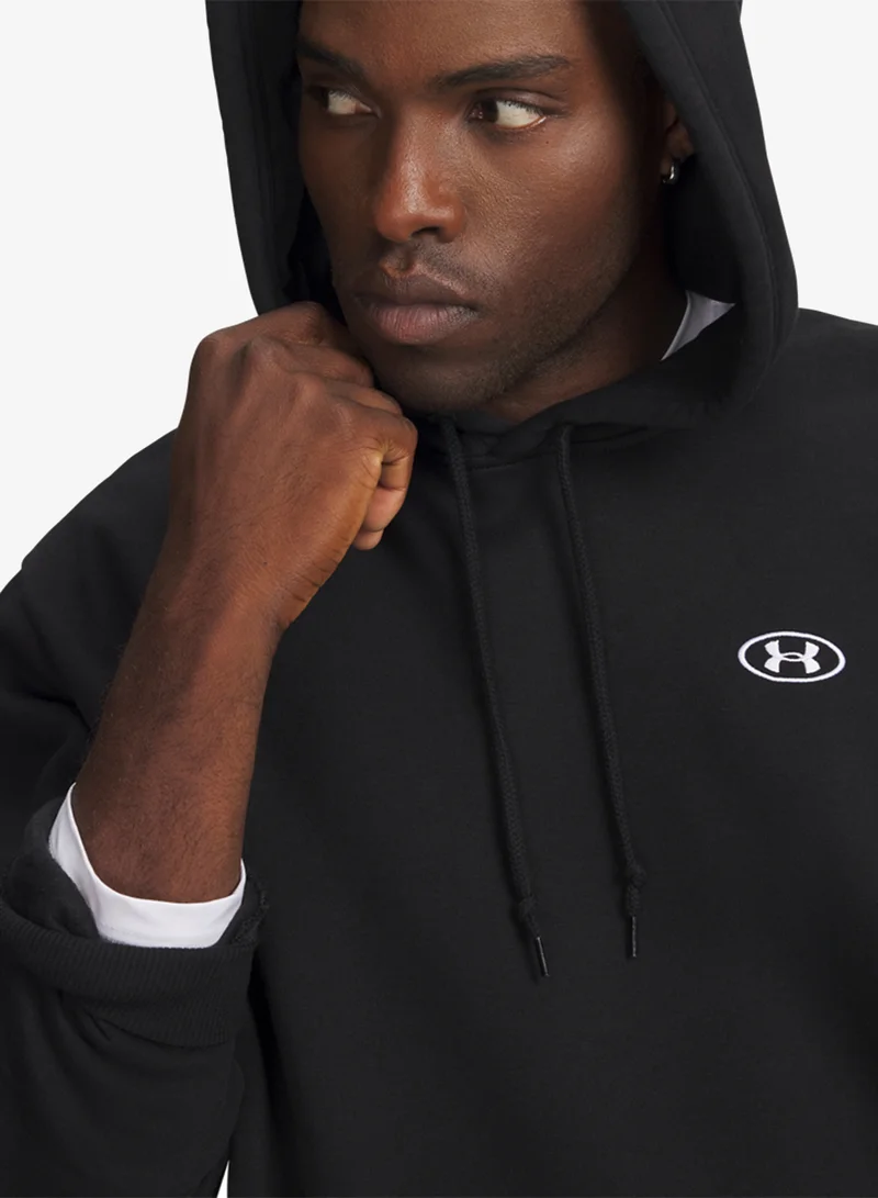 Under Armour Ultimate Black /  / White UA Rival Flc Hoodie for Men | Best Price UAE
