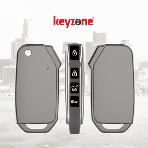 Keyzone TPU Key Cover Compatible for Kia Carens Clavis, Seltos, Sonet, Carens 2023 Onwards Models 3 Button Flip Key (Gunmetal) - Image 4