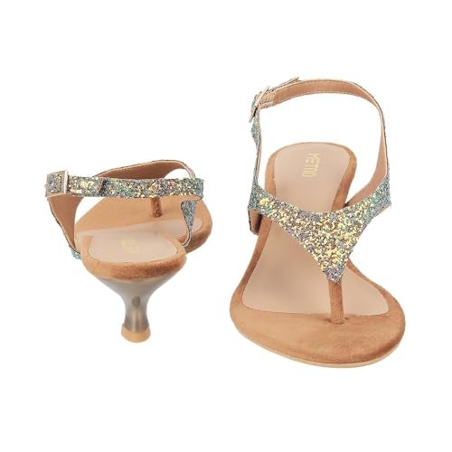 Metro Women Beige Kitten Heel Fashion Sandal UK/6 EU/39 (40-181) - Image 5