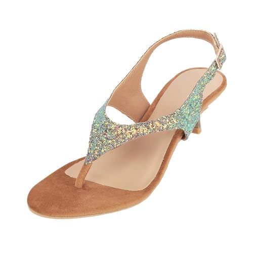 Metro Women Beige Kitten Heel Fashion Sandal UK/6 EU/39 (40-181) - Image 1