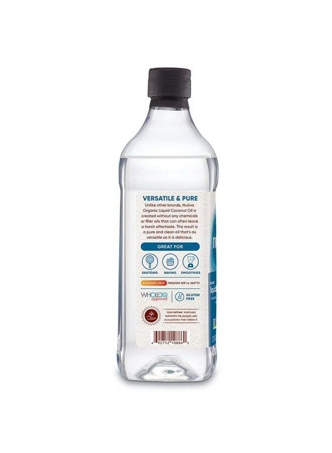 Nutiva Nutiva Organic Liquid Fractionated Coconut Oil 32 Fl Oz - USDA Organic, Non-GMO. Edible, Pure Coconut Oil for Cooking, Moisturizer for Skin, Hair Treatment. Contains Natural MCTs.  - Image 2