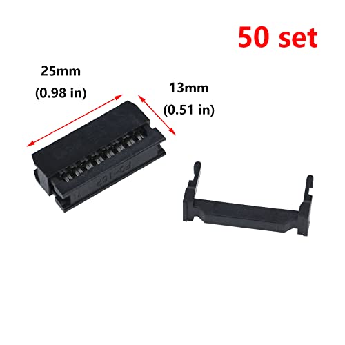 Antrader موصل أنترادر 50 × FC-16P 16 دبوس IDC أنثوي 2.54 مم مسافة بين القابس الموصل مزدوج الصف - Image 4