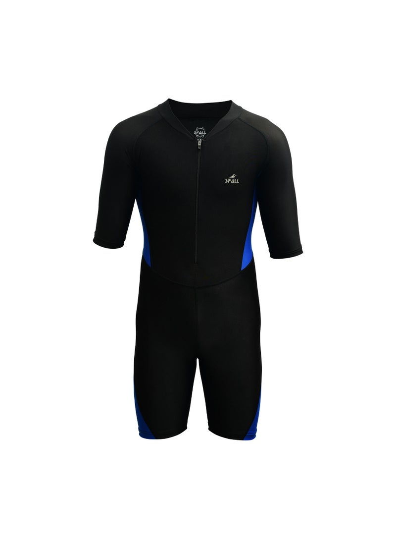 Spall - Spall Swimming Short Sleeve Front Zipper Warm Shorty Diving Suit Sun Protection Suitable for Wakeboarding Diving Snorkeling Sailing - Image 1