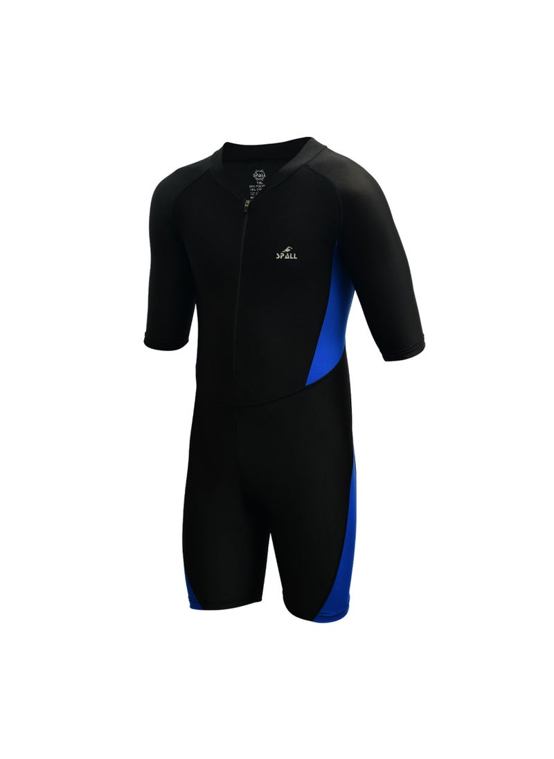 Spall - Spall Swimming Short Sleeve Front Zipper Warm Shorty Diving Suit Sun Protection Suitable for Wakeboarding Diving Snorkeling Sailing - Image 1