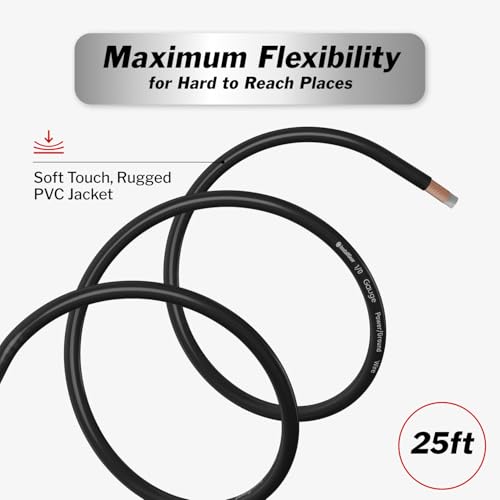 InstallGear 1/0 Gauge Wire (25ft) - Copper Clad Aluminum CAA Automotive Wire, Car Amplifier Power & Ground, Battery, Car Audio Speaker, RV Trailer Welding Cable - Image 5