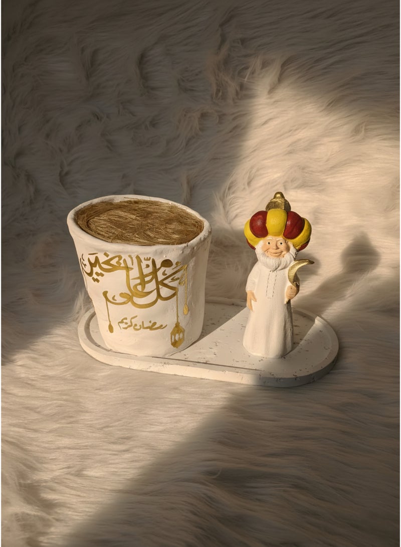 مجسم فنانيس رمضان مع عربية كنافة – ديكور رمضاني مميز - Image 1