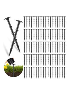 Generic 200 Pcs Plastic Landscape Garden Spikes, Sturdy Professional Tarp Stakes, Upgraded Multi-Use Spikes Erosion Garden Anchor for Fabric Edging Yard Tents Cover (6 Inches)  - Image 1