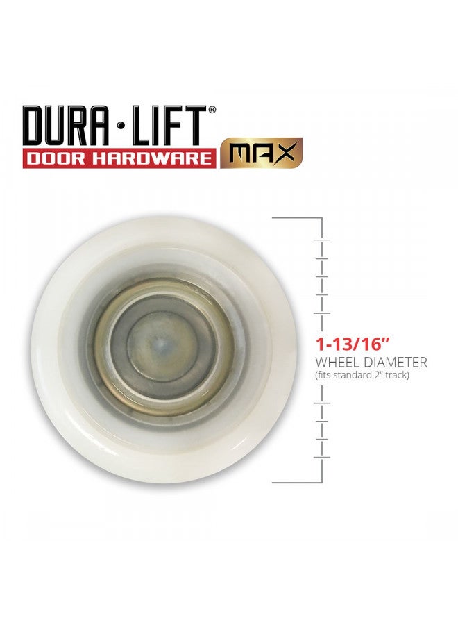 DURA-LIFT DURA-LIFT Ultra-Life MAX 2" Sealed 6200ZZ Bearing Nylon Garage Door Roller, 4" Stem, Pack of 10  - Image 3