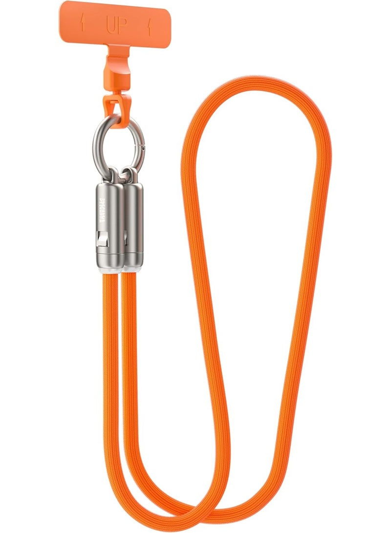 epicarma 2-in-1 Phone Lanyard with 1.2M Fat Braided USB-C to USB-C Cable | 240W Fast Charging Crossbody Phone Strap for iPhone, iPad, MacBook, Samsung Galaxy & More - Image 1