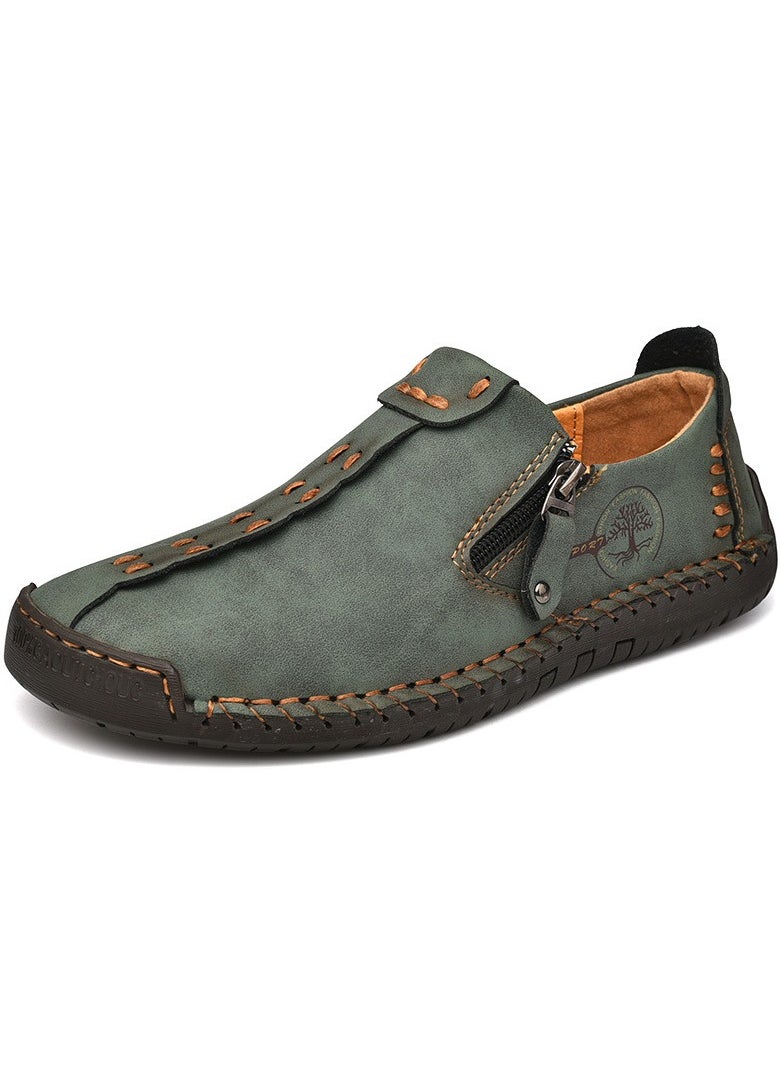 Shougu New Slip-On Casual Oversize Hand-Sewn Leather Shoes  - Image 1