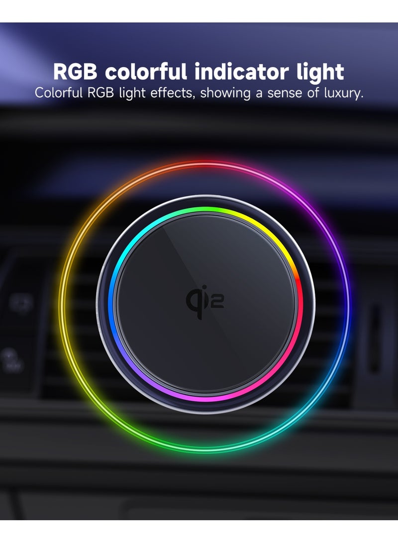 ALAMAREQ [2026 Upgraded] Qi2 25W Fast Wireless Car Charger with Active Cooling Fan for Heat Protection, MagSafe Compatible Magnetic Air Vent Mount with Locking Clip, Phone Holder for iPhone 17/16/15/14/13/12,Samsung S26/S25 - Image 5