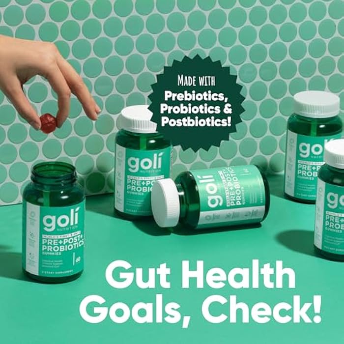 Goli Pre Pro Postbiotic Gummies - Worlds First 3-in-1 Formula with DE111 Probiotics, XOS Prebiotics, MCC1849 Postbiotics - Vegan, Non-GMO, Gluten-Free - Image 3