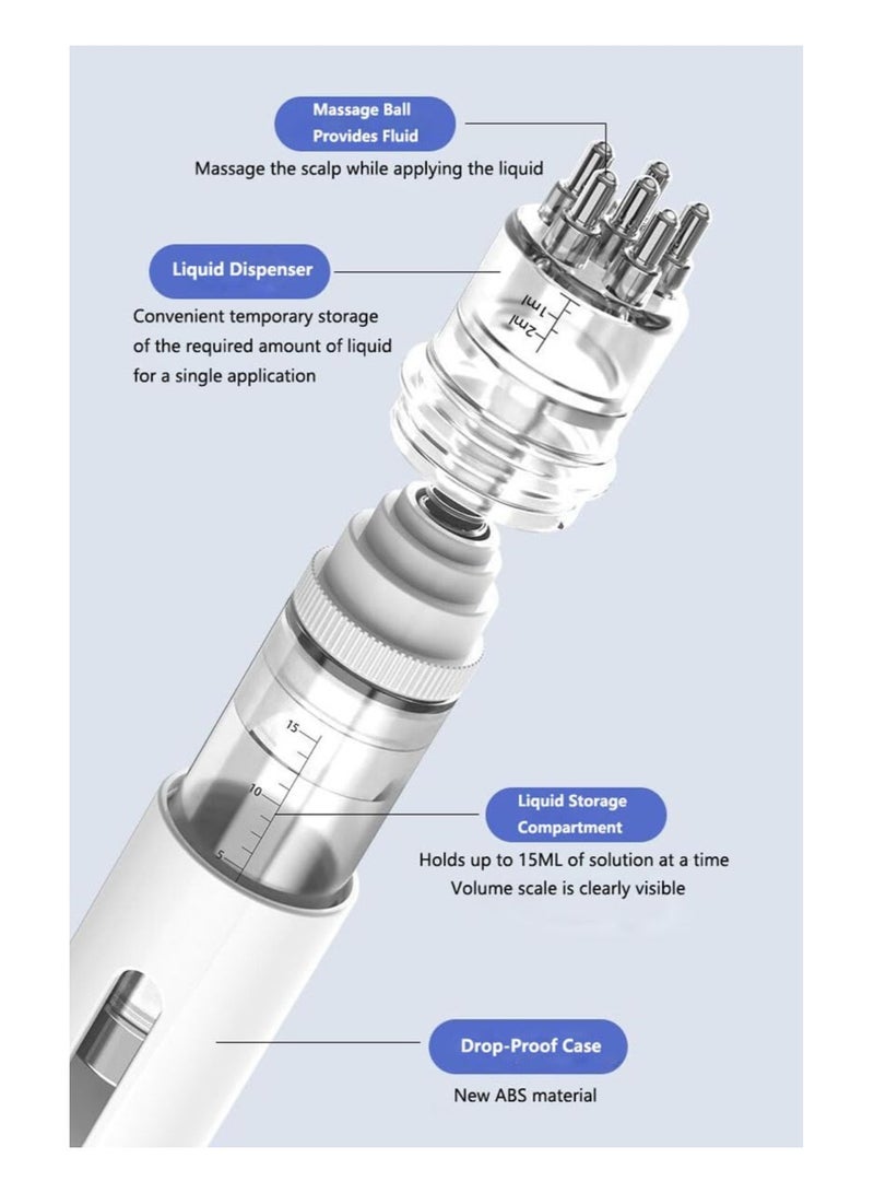 SOLARAE Scalp Applicator Comb, Scalp Massager Comb, Rolling Ball Applicator Brush, Scalp Massaging Serum Applicator, Hair Serum Applicator Suitable for Various Liquids, for Hair Treatment Growth - Image 5