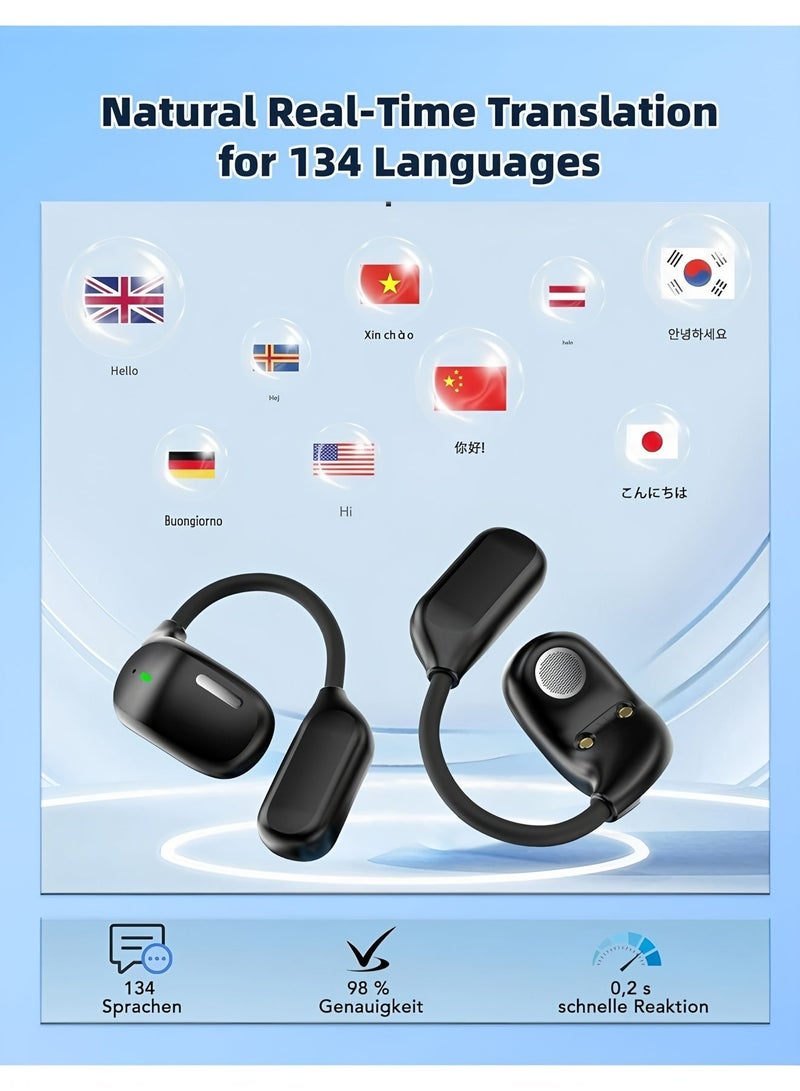 أبلينم سماعات أذن AI Translation ترجمة فورية مع 134 لغة تدعم دقة 98% في 0.2 ثانية، بلوتوث 5.4/ANC/100H عمر البطارية مع شاشة عالية الدقة للسفر/الاجتماعات لنظامي التشغيل Android وIOSسماعات أذن AI Translation ترجمة فورية مع 134 لغة تدعم دقة 98% في 0.2 ثانية، بلوتوث 5.4/ANC/100H عمر البطارية مع شاشة عالية الدقة للسفر/الاجتماعات لنظامي التشغيل Android وIOS - Image 3