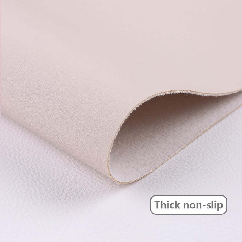 FSpronail (MAT ONLY) FSpronail Nail Art Table Mat, Foldable Nail Art Hand Rest Pad, Microfiber PU Leather Hand Rest, Waterproof Manicure Pad Accessories Tool, Nails Table Pad for Technician Salon Home-Beige - Image 4