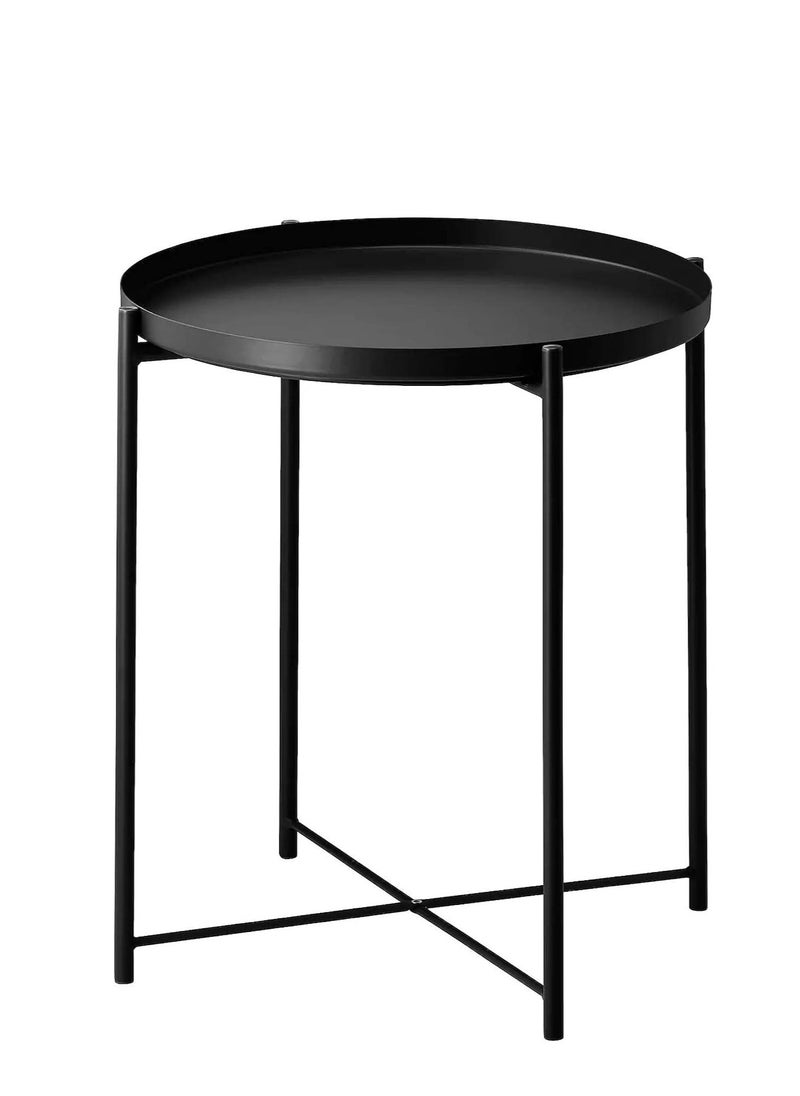ALMUFARREJ Round Steel Table Black 45x53x45cm  - Image 3