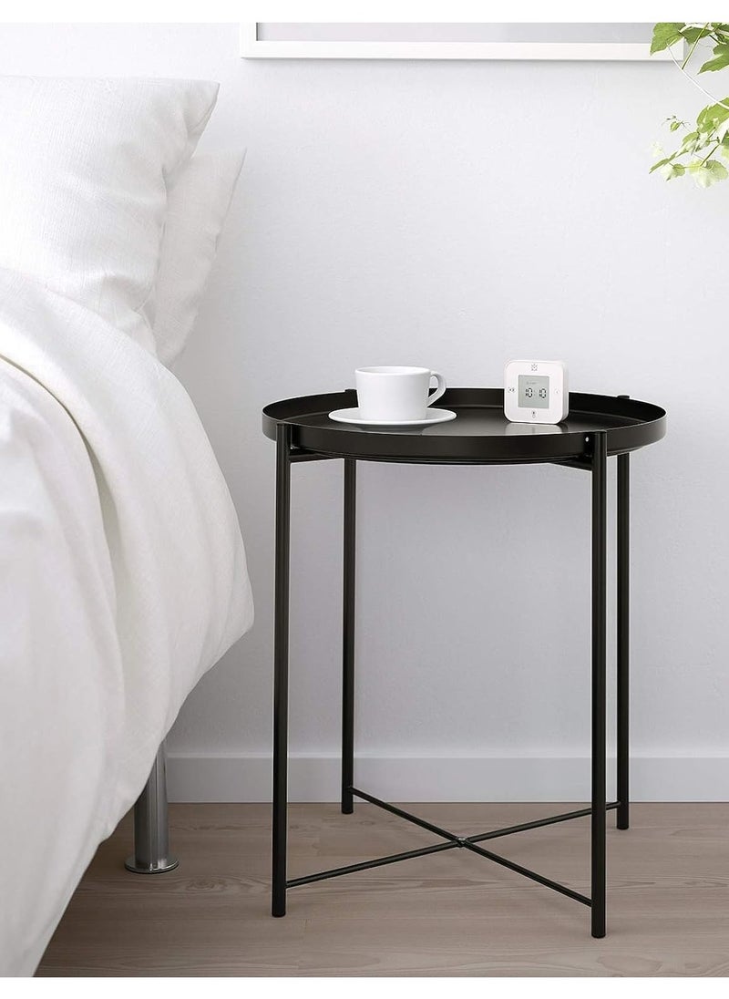 ALMUFARREJ Round Steel Table Black 45x53x45cm  - Image 4