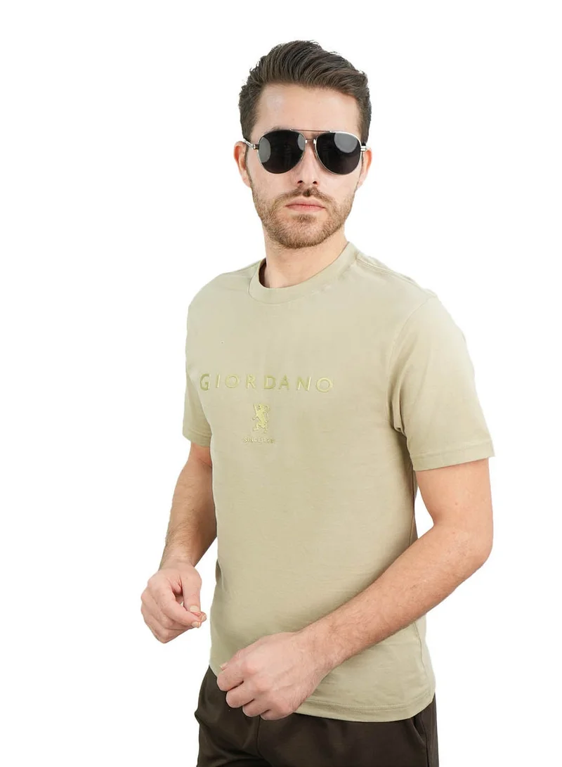 Men's Cotton Signature Print Slim Fit Tee