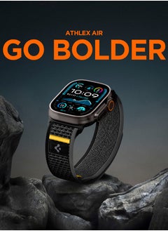 Spigen Athlex Air Apple Watch Band for Apple Watch Ultra 2/1 49mm, Series 10 46mm, 9/8/7 45mm, SE2/SE/6/5/4 44mm, 3/2/1 42mm Adjustable Loop Band Strap - Active Black  - Image 2