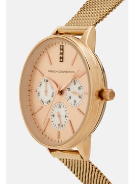 French Connection Women FC150RGM Analog Stainless Watch 36 mm, Rose GOld  - Image 4