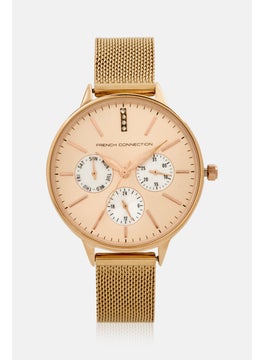French Connection Women FC150RGM Analog Stainless Watch 36 mm, Rose GOld  - Image 1