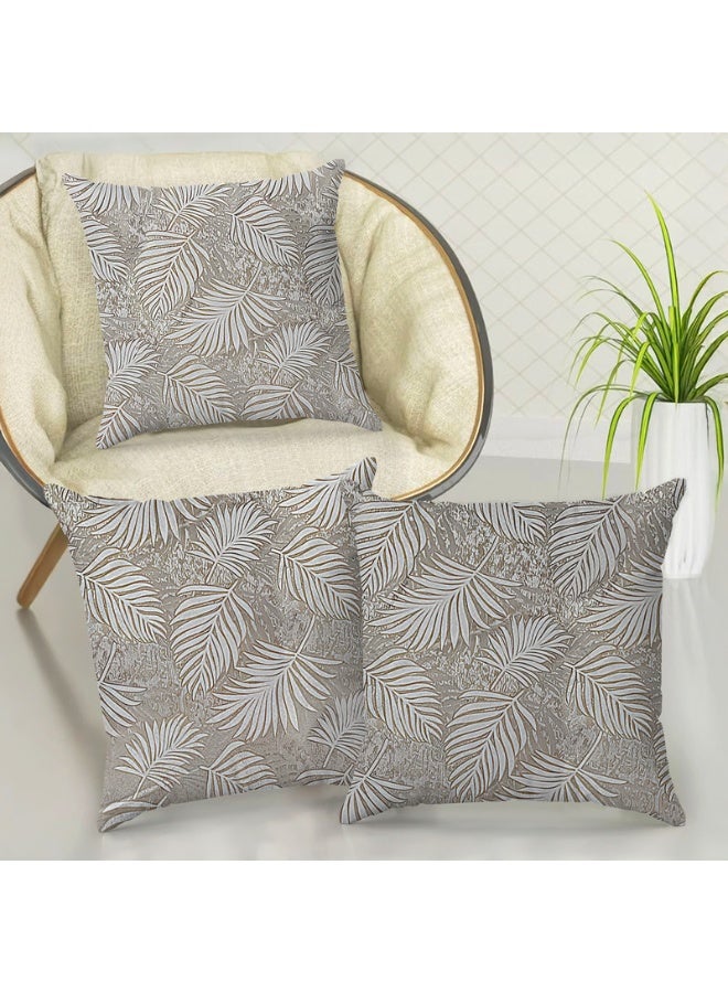  انتكس بيت الستائر أغطية وسائد أناليا الكتانية المخملية المزخرفة بالزهور - نسيج منسوج للأرائك وغرف النوم وديكورات المنزل - فائقة النعومة ومقاومة للتجاعيد - مجموعة من 3 قطع - Image 1