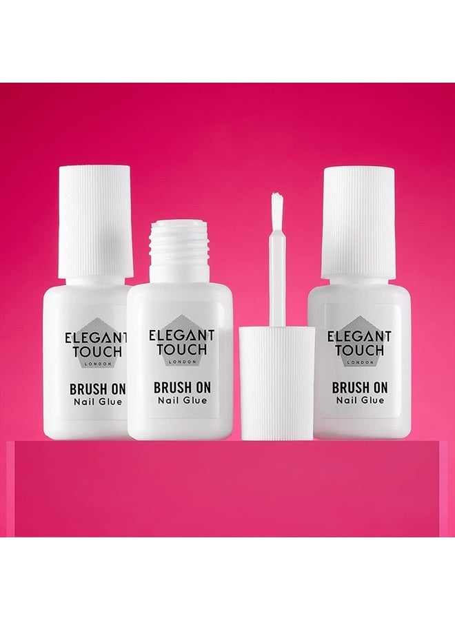 ELEGANT TOUCH Brush On Nail Glue Clear 6ml - Image 3