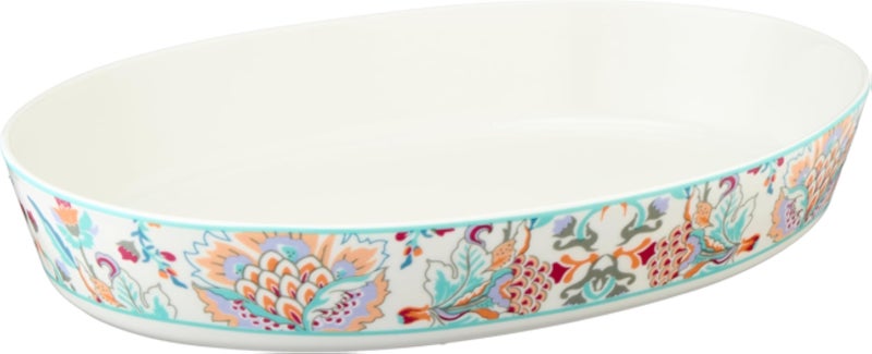 Porcelain Oval Shape Tajin, Large, Florina
