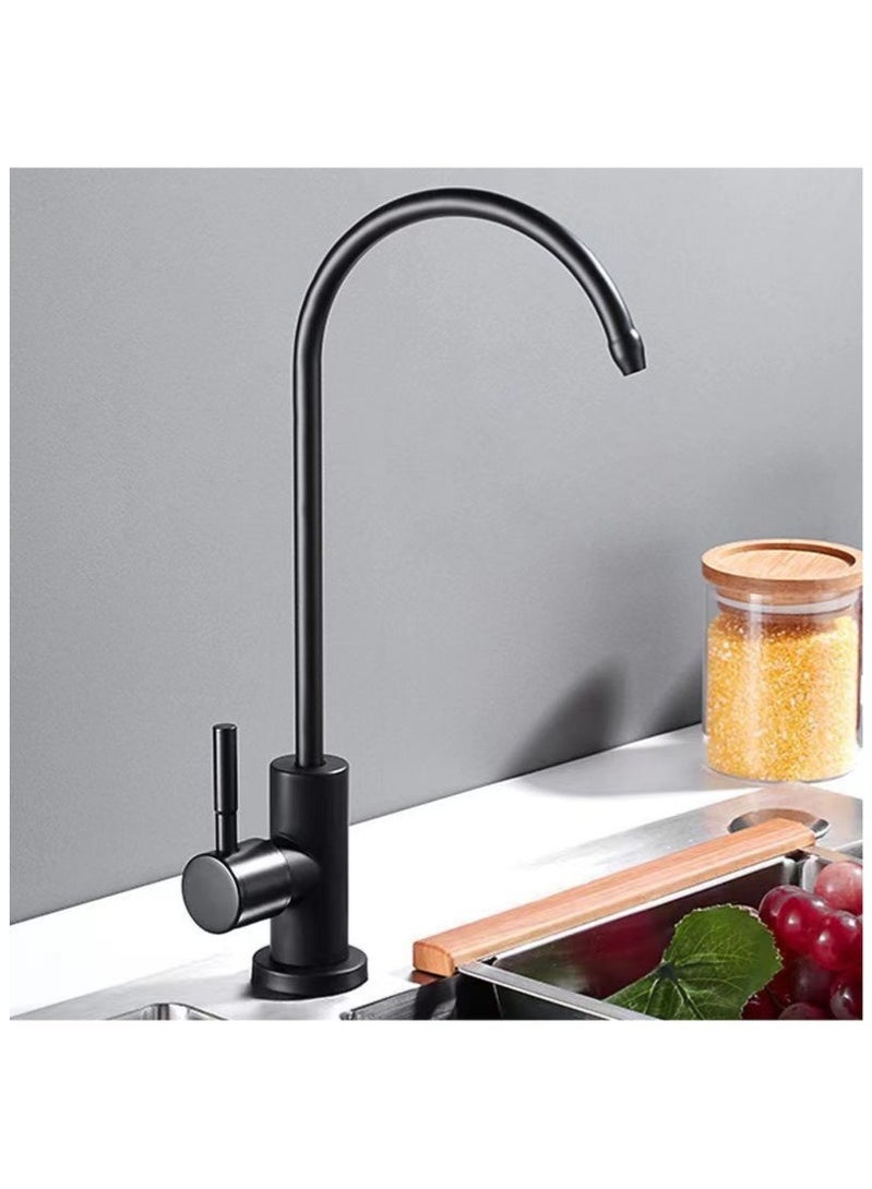 Arabest صنبور فلتر تحلية المياه مع دوران 360 درجة تصميم أسود برافعة واحدة ارتفاع 25 سم - Image 2