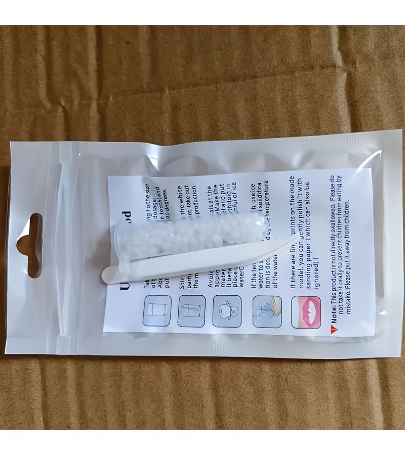 1 Set White Malleable Beads Food Grade Safe DIY Dentures Instant Temporary Denture Repair for Home Use - Image 5