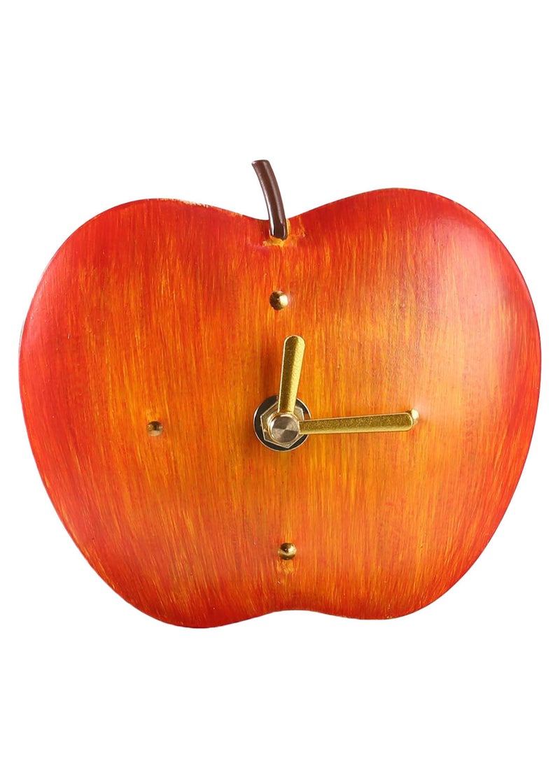 NIBEMINENT Apple Decorative Dual Use Clock Art Orange