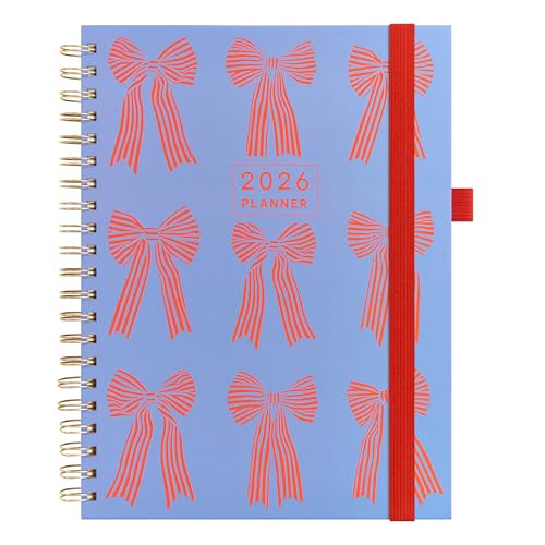 &And Per Se And Per Se 2026 Planner, A4 Size-Daily, Weekly & 18-Monthly Planner, Daily Schedule, Monthly Tabs, 100 GSM Thick Paper(Bowknot Pattern) - Image 1