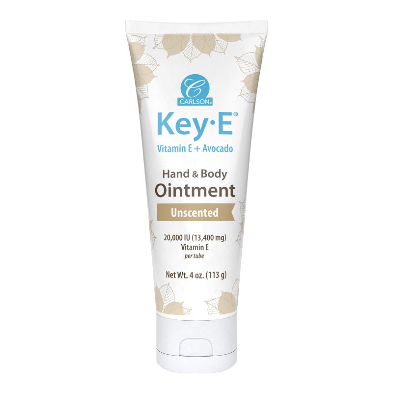 Carlson - Key-E Hand and Body Ointment, For Dry & Rough Skin, Avocado + Coconut Oil + Beeswax + Vitamin E, Unscented, 4 oz - Image 1