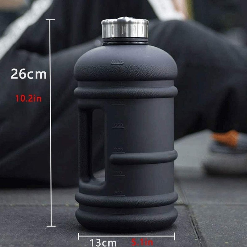 Delzon Gym Bottle for Gym Man Plastic Water Bottle SipperShaker 22 Litre Sports Water Jug BPA Free Quick Flow Cap Black Color Black - Image 2