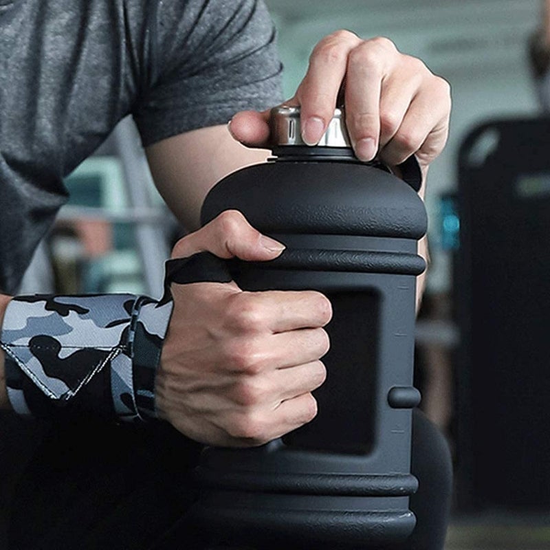 Delzon Gym Bottle for Gym Man Plastic Water Bottle SipperShaker 22 Litre Sports Water Jug BPA Free Quick Flow Cap Black Color Black - Image 5