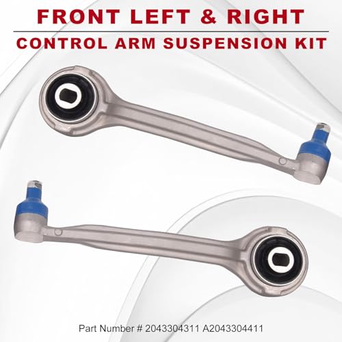 Bapmic Front Upper Left & Right Control Arm Kit Replacement for Mercedes Benz C250 SLK250 W203 W204 C207 C209, Replaces# 2043304311, 2043304411 (Set of 2) - Image 2