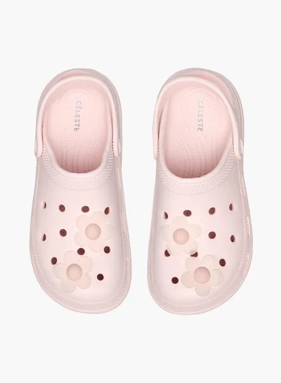 سيليست صنادل نسائية مزينة بالزهور بحزام خلفي