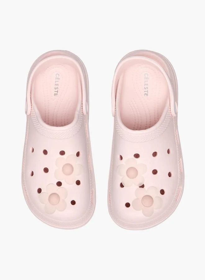 سيليست Women Floral Accent Backstrap Clogs