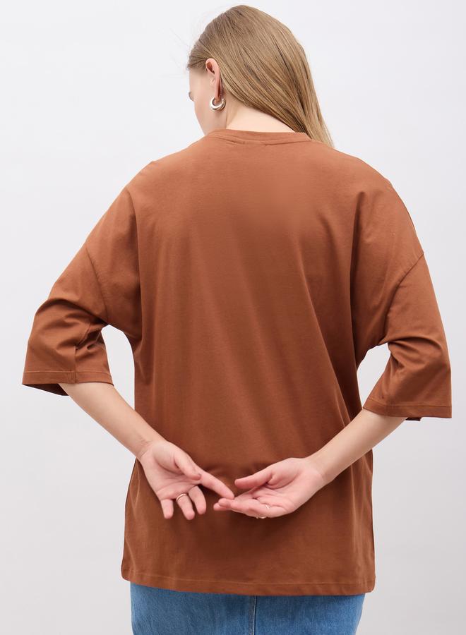 Styli Graphic Print Short Sleeve Oversized T-Shirt  - Image 5