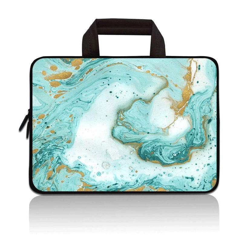 Baocool 11 11.6 12 12.1 12.5 inch Laptop Carrying Bag Chromebook Case Notebook Ultrabook Bag Tablet Cover Neoprene Sleeve for Apple MacBook Air Samsung Google Acer HP DELL Lenovo Asus (Vast Ocean) - Image 3