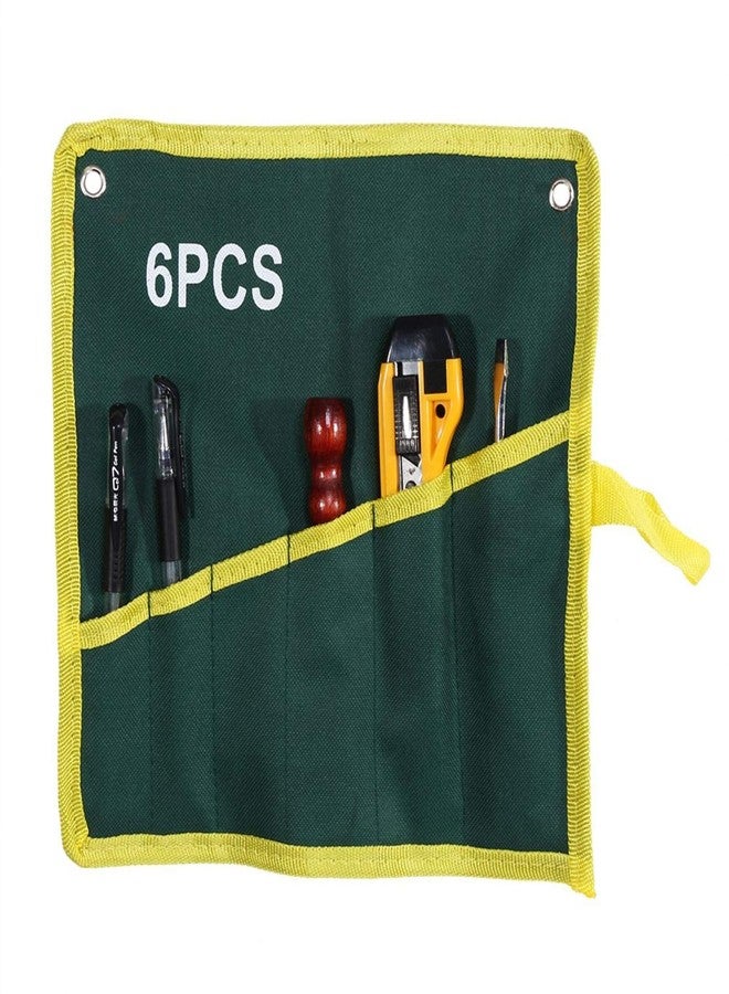 Zetiling 6 Pockets Roll Tool Bag, Pouch Organizer, Spanner Socket Pouch Set with Hanging Pockets for Repair Tools - Image 2