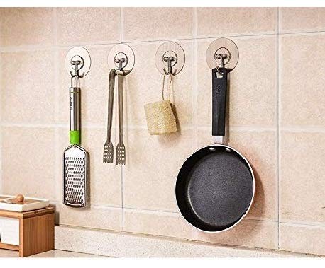 SEMITO Self Adhesive Wall Hook For Bath towel kitchen accessories and many other home kitchen Bathroom and office item oil dust and Waterproof Material Heavy Duty Round Shape Pack Of 10 Sticker Hook - Image 2