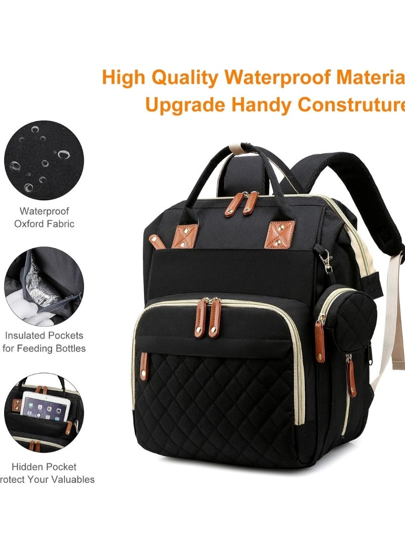 Huitich Multifunction Travel Back Pack Maternity Baby Changing Bags Large Capacity Waterproof and Stylish Black - Image 3