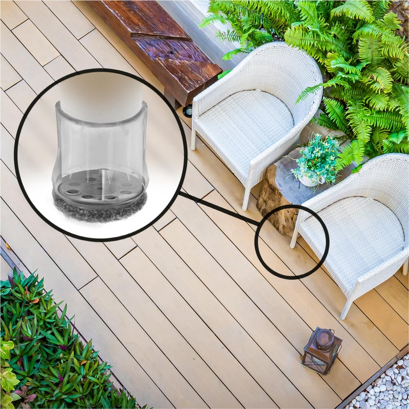 Slipstick Gorillaoutdoor Berber Furniture Feet Pads With Clear Sleeve Sock (4 Pack) Outdoor Furniture Sliders For Round & Square Legs  Large - Image 4