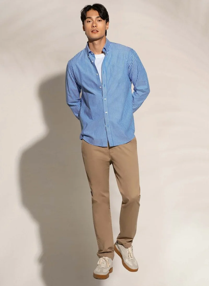 GIORDANO  Men’s Slim Tapered Stretch Twill Khakis with Elastic Waist for Men | Best Price UAE